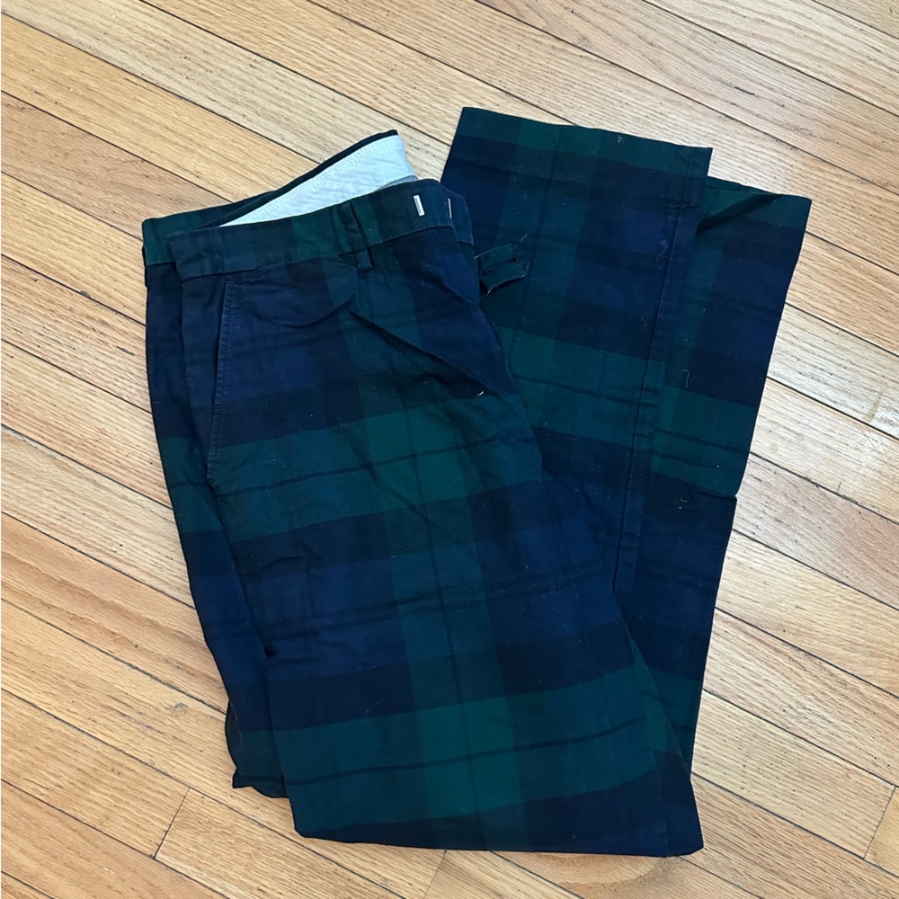 J.Crew Men's Plaid Bowery Pants 35x32